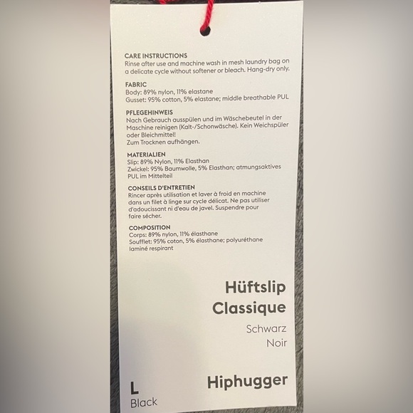 THINX‎ NWT SIZE L Moderate Hiphugger Black - Picture 6 of 7